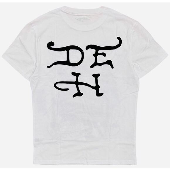 Ed Hardy Men's T-Shirt Rhinestone Pierced Eagle Short Sleeve White Tee - Picture 2 of 6